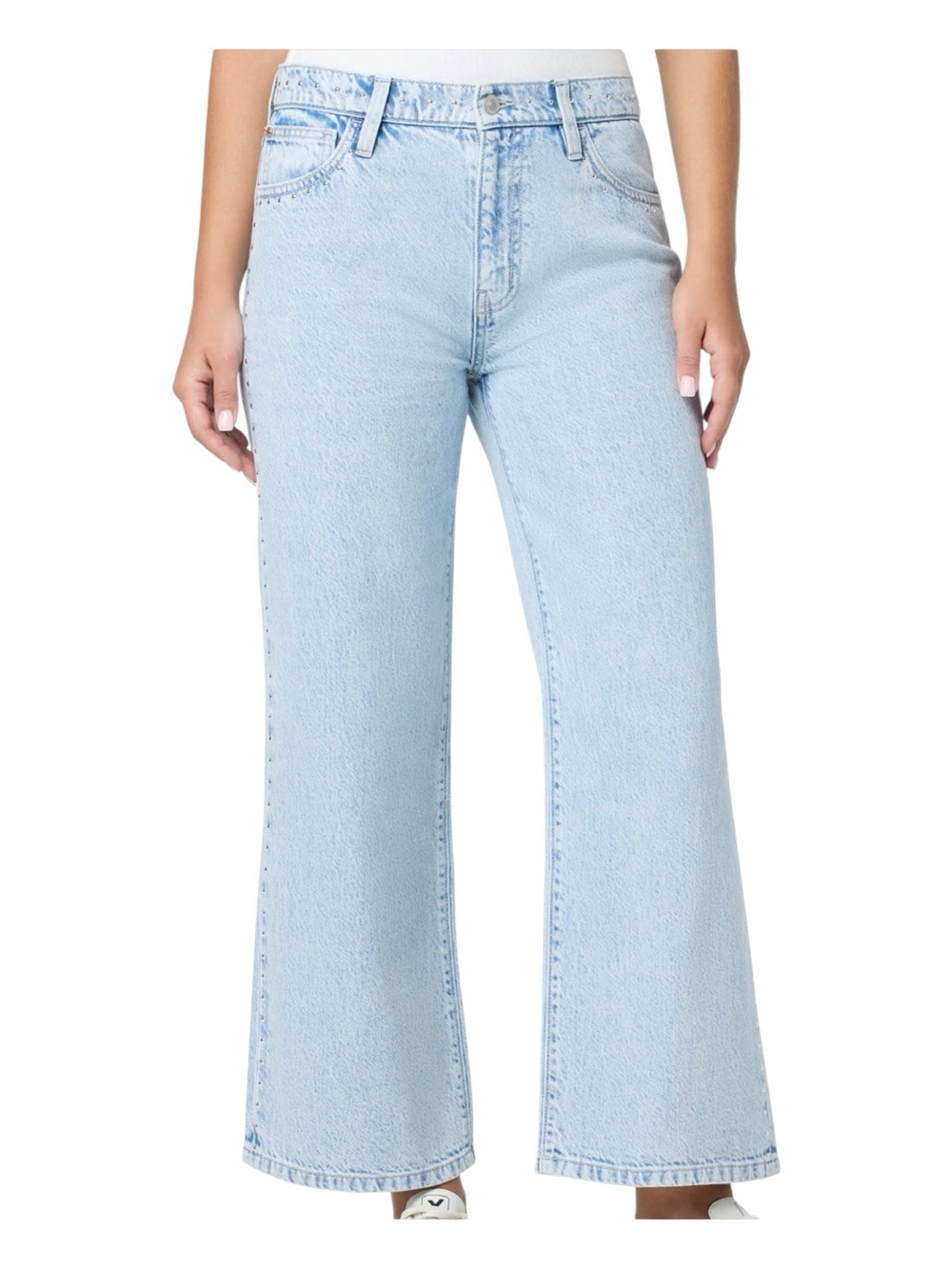 NWT Hudson Jeans Rosalie Studded Ankle Wide Leg Britney Jeans Sz 30